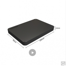 東芝(TOSHIBA) 2TB USB3.0 移動硬盤 新小黑A3 2.5英寸 兼容Mac 輕薄便攜 穩(wěn)定耐用