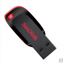 閃迪（SanDisk）16GB USB2.0 U盤 CZ50酷刃 黑紅色 時尚設(shè)計 安全加密軟件