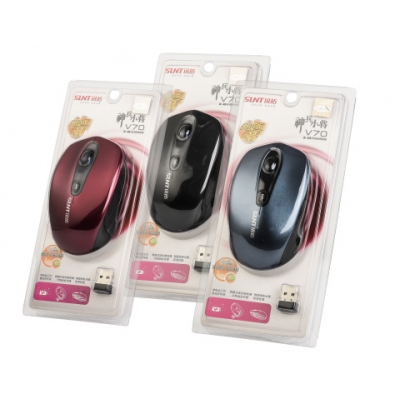 迅拓V70無線鼠標臺式機筆記本電腦辦公家用2.4G時尚小巧2