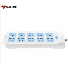 公牛（BULL）新國標插座/插線板/插排/排插/接線板/拖線板 10位總控全長3米超功率保護 GN-605