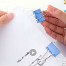 得力(deli)48只25mm彩色長尾夾票夾 4#金屬燕尾夾票據(jù)夾子 辦公用品 8554